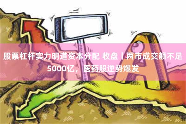 股票杠杆实力明道资本分配 收盘丨两市成交额不足5000亿，医药股逆势爆发