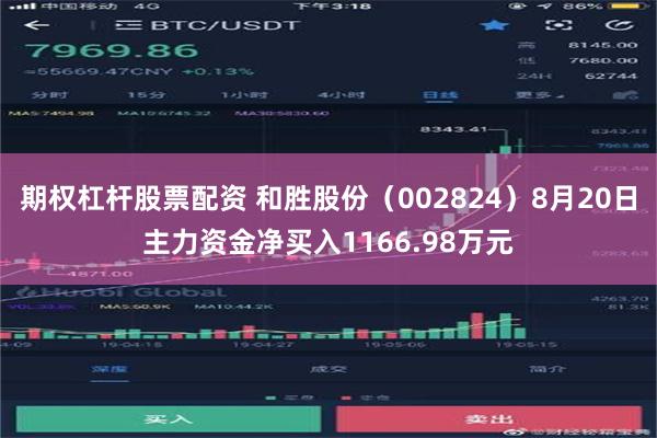 期权杠杆股票配资 和胜股份（002824）8月20日主力资金净买入1166.98万元