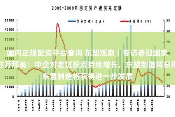 国内正规配资平台查询 东盟观察丨专访老挝国家工商会主席苏万那翁：中企对老挝投资持续增长，东盟制造将获得进一步发展