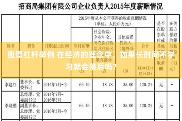 股票杠杆举例 在经济的理念中，如果长时间不学习就会落后吗？