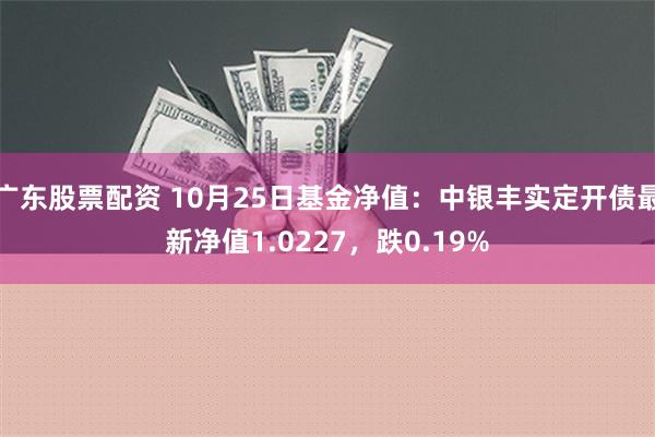 广东股票配资 10月25日基金净值：中银丰实定开债最新净值1.0227，跌0.19%