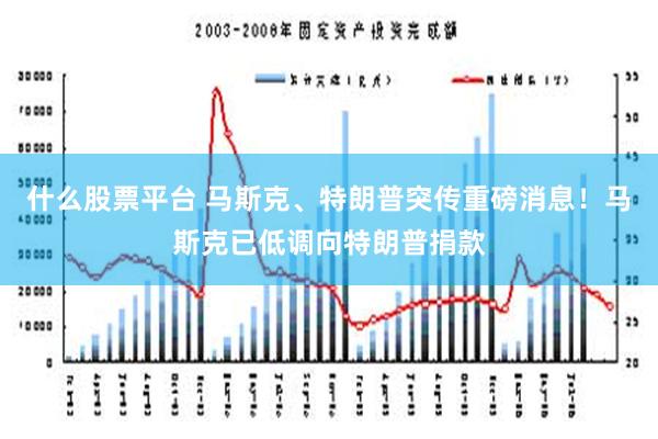 什么股票平台 马斯克、特朗普突传重磅消息！马斯克已低调向特朗普捐款